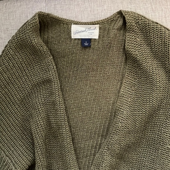 NWOT long green Sweater Jacket - Picture 1 of 3